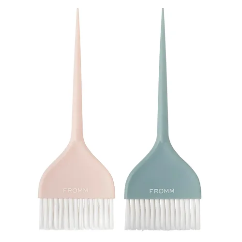 Fromm Color Studio - Paquete de 2 pinceles de color de plumas extra anchas suaves de 2-7/8 pulgadas para estilistas con puntas cónicas para