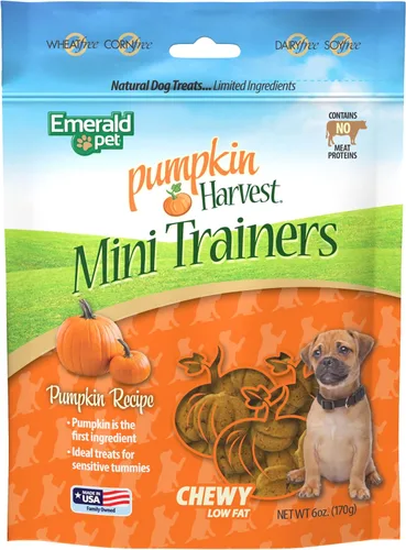 Vista 9 de Emerald Pet Pumpkin Harvest - Golosinas para perros, sabor a manzana, 6 onzas, golosinas naturales suaves y masticables bajas en grasa para perros