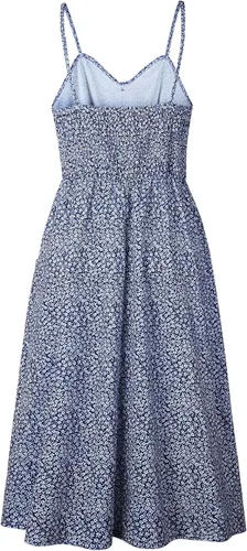 Vista 6 de Angashion - Vestido floral de verano estilo bohemio para mujer, con botones, bolsillos y tiras ajustables