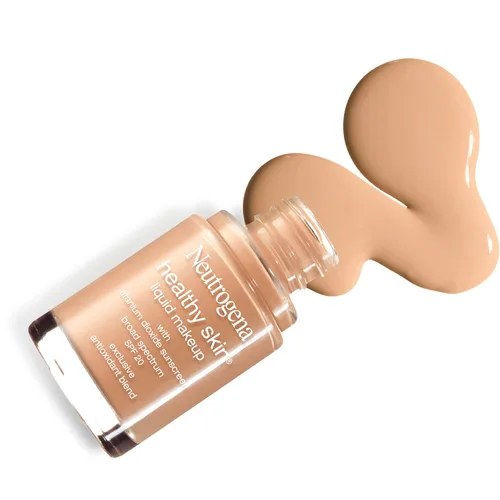 Vista 7 de Neutrogena Healthy Skin - Base de maquillaje líquida, protector solar SPF 20 de amplio espectro, base de cobertura ligera e impecable con vitamina E
