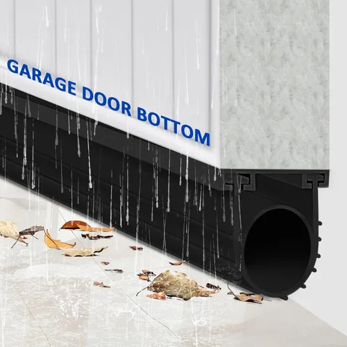 Vista 8 de Kit de sellos de puerta de garaje inferior de goma impermeable, tira de sellado, universal, resistente a la intemperie, para sellado de umbral