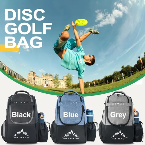 Vista 8 de HIMAL HIMAL Disc Golf Bag Holds 22+ Discs, Durable Disc Golf Backpack with Large Capacity, and Multiple Storage Pockets