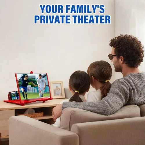 Vista 3 de Lupa de pantalla de 10 pulgadas, pantalla de lupa para teléfono móvil HD 3D, pantalla de proyector de lupa para teléfono celular, diseño plegable