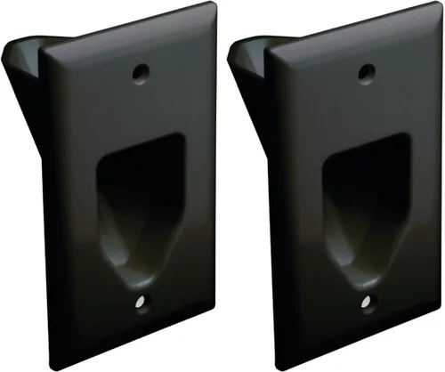 Vista 19 de DATA COMM Electronics 45-0001-BK - Placa empotrable de bajo voltaje de 1 banda, ocultador de cables, gestión de cables en la pared, cubierta