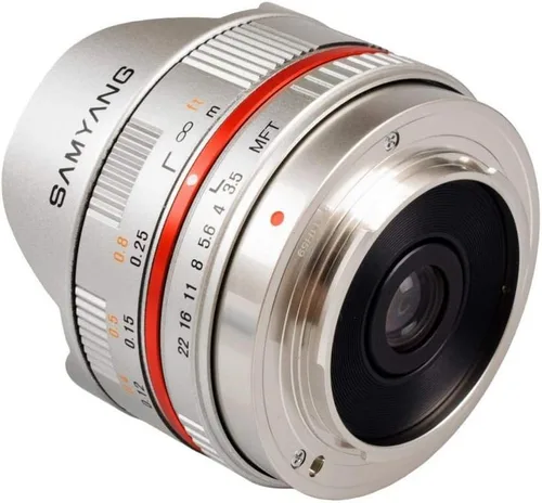 Vista 3 de Samyang Lente de enfoque manual Fisheye F3.5 de 0.295 in para Micro 4/3 - Plata
