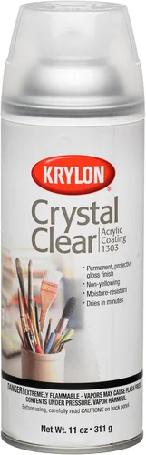 Vista 8 de Revestimiento de acrílico en aerosol Crystal Clear de Krylon, 6 onzas, Transparente, K01303A07