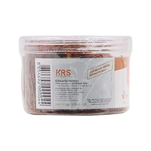 Vista 3 de J-Lek Marca, pasta de chile de camarones, pasta de chile Man Krung 1.41 oz x 2 paquetes