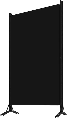 Vista 115 de vidaXL Divisor de habitación de 5 paneles en color blanco, ideal para dormitorio, sala de estar, apartamento de estudio, hecho de material de tela