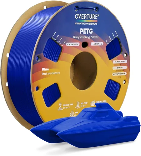 Vista 122 de Overture Petg - Filamento de 0.07 pulgadas con superficie de construcción 3D 7.87 x 7.87 pulgadas, consumibles para impresora 3D, carrete de 2.2