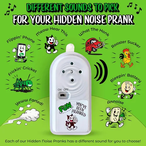 Vista 6 de FUN delivery Dispositivo de Broma de Sonido de Gato Oculto – Dispositivo de Bromas - Generador de Ruido de Maullido con Intervalos Aleatorios