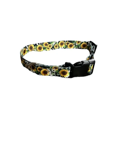 sunflower adjustable dog collar (medium 13-16")