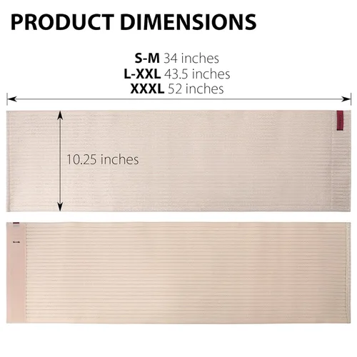 Vista 5 de ORTONYX Carpeta abdominal de 10.25 pulgadas para hombres y mujeres/envoltura posoperatoria posoperatoria posoperatoria/cinturón de soporte para Beige