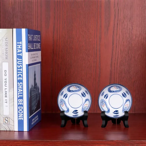 Vista 6 de Petutu Paquete de 6 soportes de madera de 4 pulgadas para caballetes (negro)