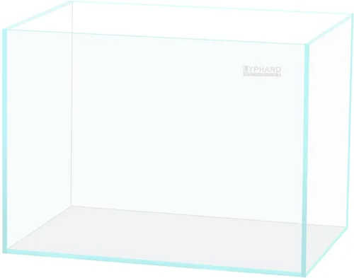 LYPHARD AQUARIUMS Acuario sin borde de 9.5 galones, tanque de peces pequeño de vidrio ultra transparente bajo en hierro para Betta, 15.7 pulgadas de