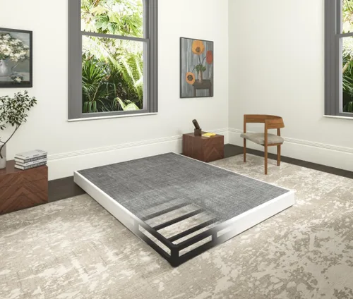 Vista 7 de Base de cama de metal resistente de 5 pulgadas, tamaño individual, base de cama de perfil bajo, capacidad de peso de 2500 libras, fácil montaje