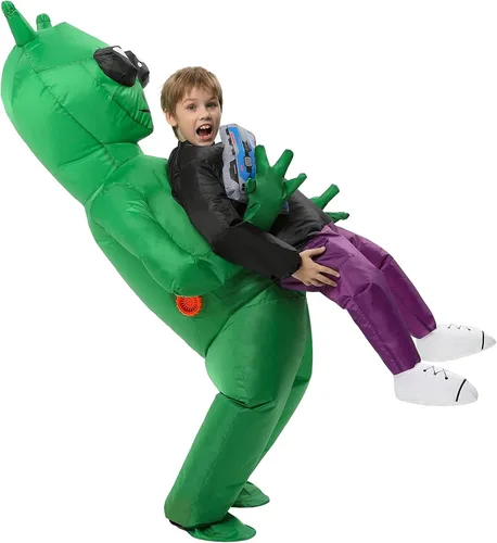 Acekid Disfraz de alienígena para niños, disfraz de alienígena inflable para niños, disfraz de alienígena para Halloween