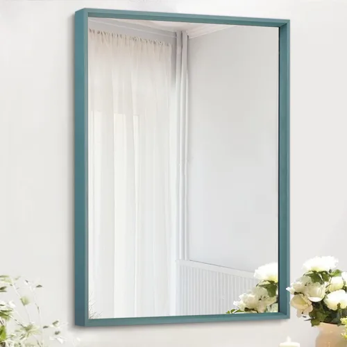 Vista 13 de AAZZKANG Espejos para pared rectangulares con marco de metal modernos decorativos para colgar vertical u horizontalmente en la entrada, dormitorio