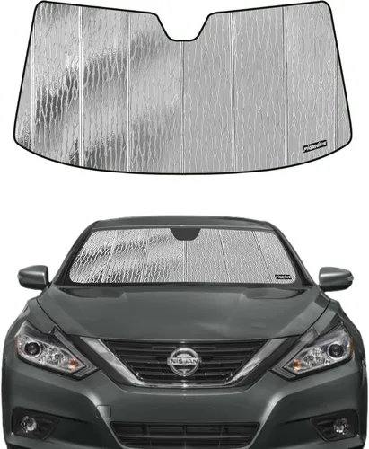 Vista 9 de Parasol para parabrisas para Nissan Maxima 2009-2015 (A35) Sedán, acabado de cuero gris premium