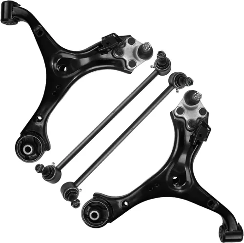Vista 201 de Detroit Axle - 4 brazos de control traseros para Ford C-Max Focus Mazda 3 5 Volvo C30 C70 S40 V50, 4 brazos de control superior e inferior