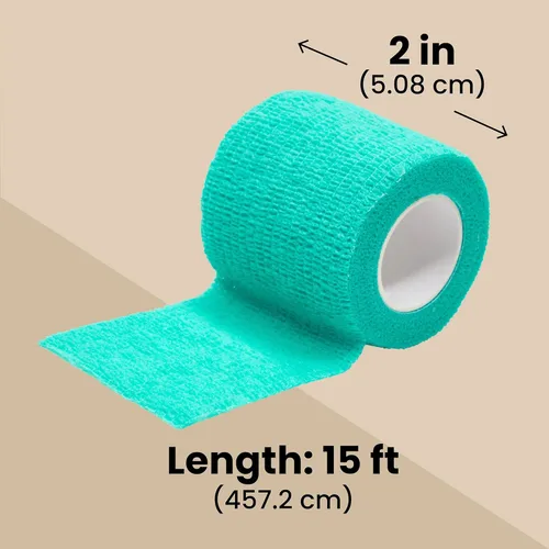 Vista 5 de Juvale Vet Wrap Cinta de vendaje cohesiva – Soporte autoadherente y envoltura de vendaje – Cinta deportiva de estabilización deportiva y atlética