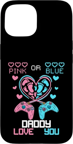 Vista 6 de iPhone 16 Parents Pink Or Blue Daddy Love You Baby Gender Reveal Case