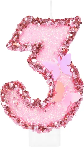 Vista 64 de Velas de cumpleaños número 1, decoración de fiesta de cumpleaños de mariposa para mujeres y niñas, vela morada de feliz cumpleaños para pastel, vela