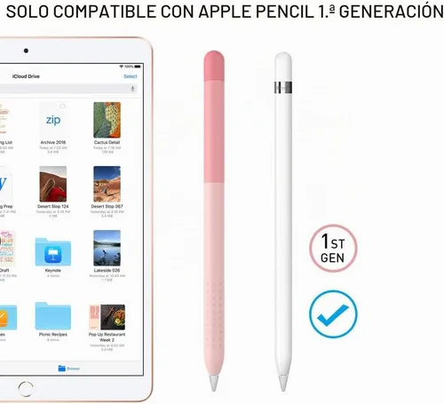 Vista 4 de Delidigi Funda de silicona para Apple Pencil de 1ª generación, cubierta de Verde profundo