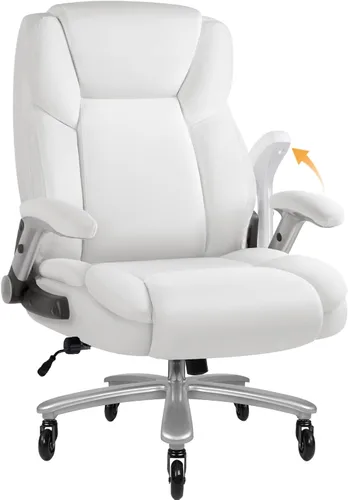 Vista 10 de Silla de oficina grande y alta, 600 libras, silla de oficina ejecutiva resistente cómoda con soporte lumbar, asiento ergonómico extra ancho, sillas