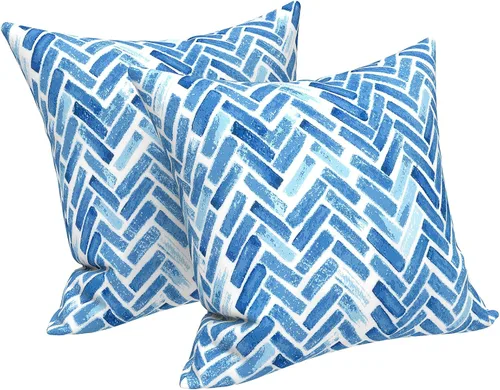 Vista 211 de LVTXIII - Juego de fundas para cojines de sofá o sillón de exteriores, para lumbar, no se decoloran, 2 unidades de 12" x 20", con relleno, estampado