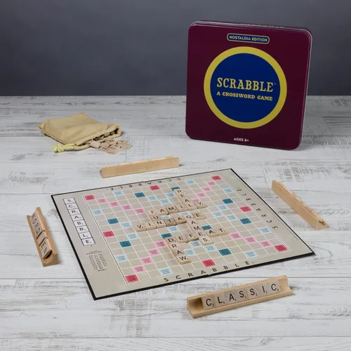 Vista 3 de WS Game Company Scrabble Nostalgia Edition en lata coleccionable