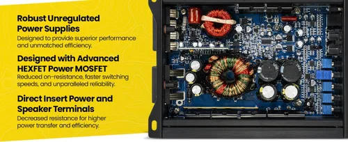 Vista 8 de STINGER Audio MT20001 Monoblock 2000 Watt RMS Amplificador de subwoofer de audio para automóvil con control remoto de nivel de subwoofer, fuente