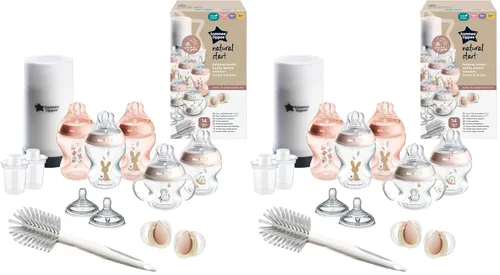 Vista 17 de Tommee Tippee Natural Start Listo para Bebé Juego de Biberones, Biberones Autoesterilizantes de 5oz y 9oz, Tetinas Similares al Pecho de Flujo Lento