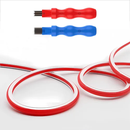 Vista 14 de JARBIH Cubierta de tira de luz LED flexible de neón separada, 16.4 pies 0.236 in sin desgaste, cubierta de difusor de silicona flexible con 2