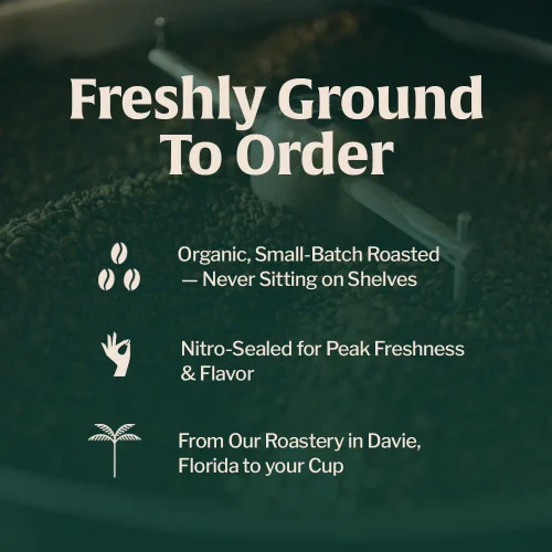 Artizan Coffee USDA - Café molido orgánico | Fusión de café de hongos funcional - Melena de león y chaga | Tostado medio oscuro | Molido medio para