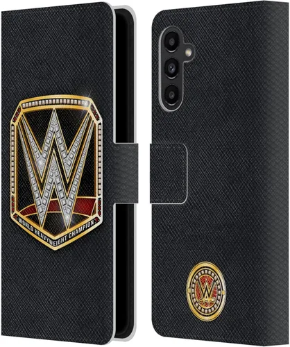 Vista 117 de Head Case Designs Officially Licensed WWE Cruiserweight Champion Title Belts Leather Wallet Case Compatible with Samsung Galaxy A07 4G Campeón