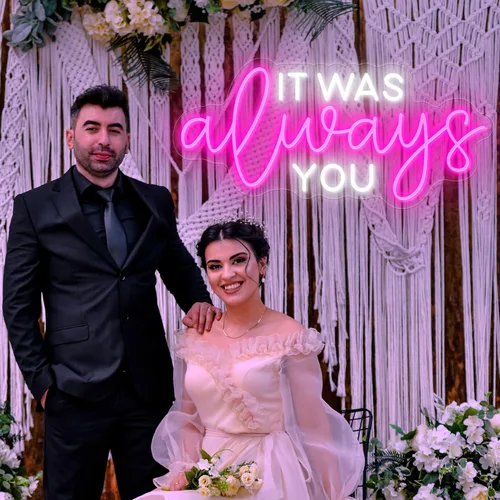 Vista 11 de Letreros de neón personalizados, letrero de luces LED de neón grandes personalizado, letrero de neón personalizable para decoración de pared, boda