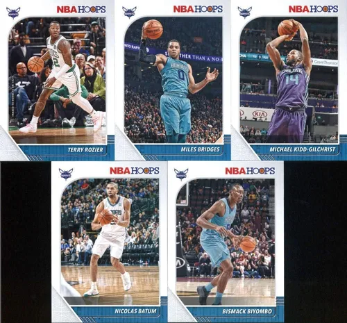 Vista 2 de 2019-20 Panini NBA Hoops Charlotte Hornets Team Set de 10 cartas: Terry Rozier (#10), Miles Bridges (#20), Michael Kidd-Gilchrist(#21), Nicolas