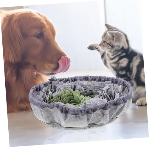 Vista 5 de Housoutil Tapete para cuenco para perros, cuencos para perros, cuenco de comida para perros, laberinto cuenco para perros, fuente de alimentación