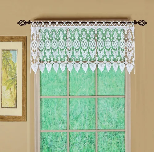 Vista 15 de Cortina de Medallón Macramé de Today's Curtain 30 cm, Color Écru, 89 cm x 30 cm