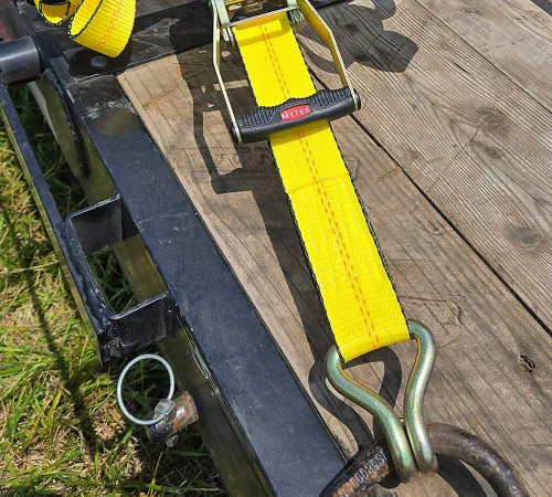 Vista 9 de Mytee Products Correas de amarre de trinquete con gancho de alambre, correa de trinquete de 2 pulgadas x 27 pies 10,000 libras de resistencia a