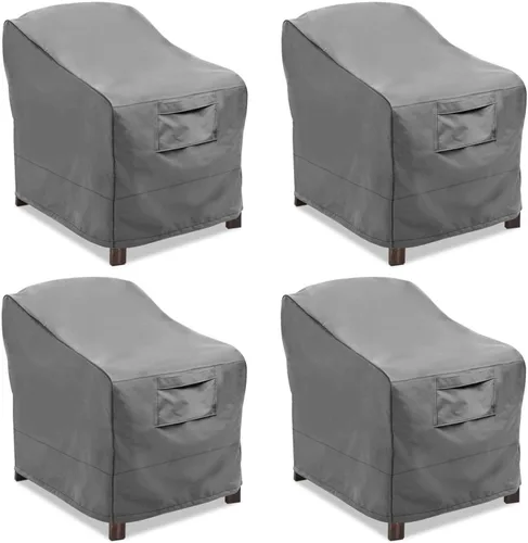 Vista 14 de Vailge Fundas para sillas de patio, fundas para asiento profundo de salón, resistentes e impermeables, fundas para muebles de patio al aire libre