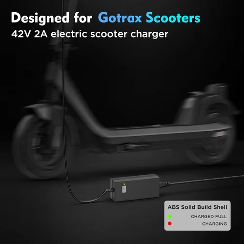 Vista 3 de EVAPLUS Certificado SGS Cargador de 42 V, 2 A, Adaptador de corriente con puerto CC hembra de 5,5 mm-2,5 mm/2,1 mm, Compatible con GOTRAX GXL V2