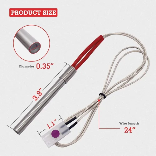 Vista 2 de Paquete de 2 kits de repuesto para encendedor de barra caliente para parrillas de pellets Traeger, piezas de repuesto para encendedor de elementos