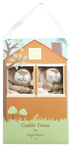 Vista 8 de Set de muñecos para abrazar Angel Dear, Cuddle Twins., Azul Elephant