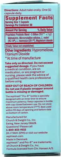 Vista 4 de RepHresh Pro-B Cápsulas de suplemento femenino probiótico (paquete de 3)