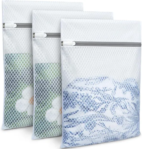 Vista 8 de BAGAIL Bolsas de lavandería de malla para lencería íntima y delicadas, 5 unidades (1XL, 2L, 2M)