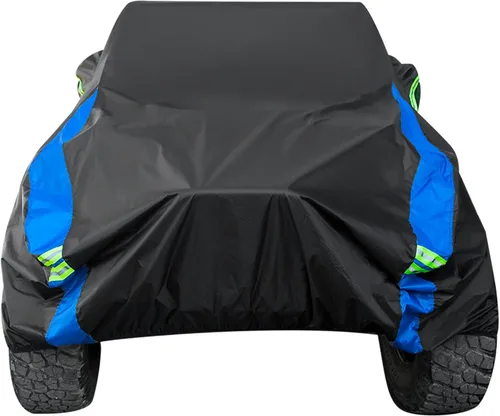 Vista 18 de Avecrew para Jeep Wrangler Funda Impermeable de 2 Puertas, Todo Clima para Coche, Funda de Lluvia para Automóviles, Cubierta Completa