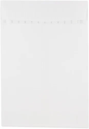 Vista 8 de JAM PAPER #14 Policy - Sobres comerciales de catálogo de extremo abierto con cierre de despegar y sellar, 5 x 11 1/2, color blanco, paquete de 25