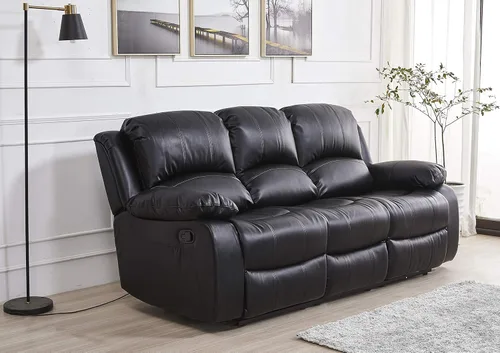 Vista 91 de Betsy Furniture 8018 - Juego de sillón reclinable de cuero reconstituido, para sala, sofá reclinable, sofá de dos piezas y sillón de cuero