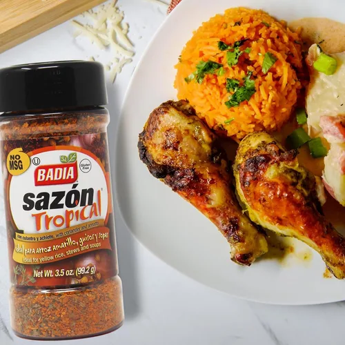 Vista 6 de Badia Sazon Tropical con cilantro y Annatto, 3.5 oz - Latín auténtico
